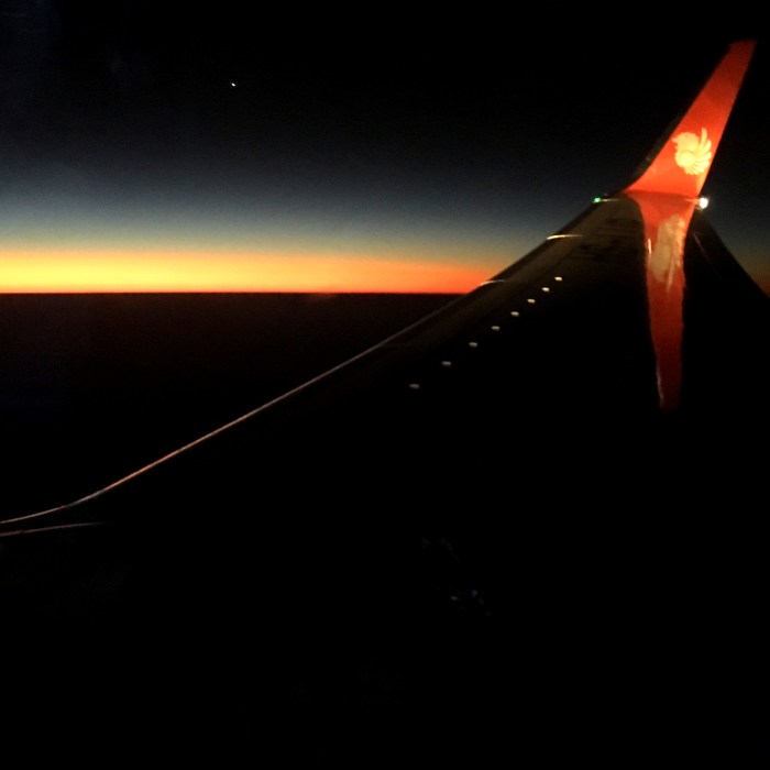 In the sky above Thailand